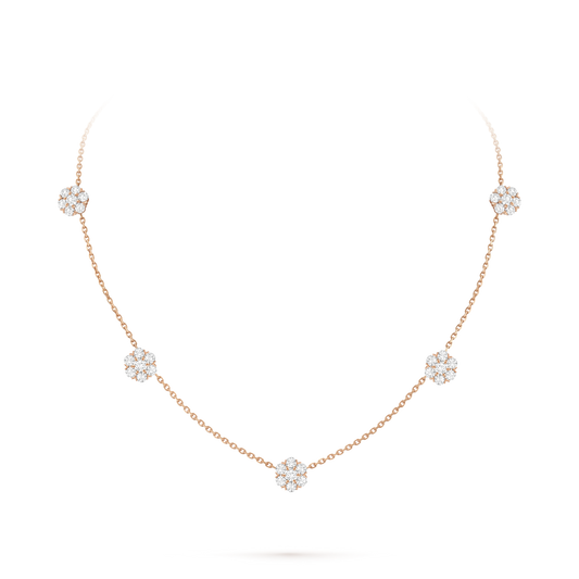 Fleurette Necklace, 5 Flowers
